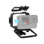 For GoPro HERO10 Black / HERO9 Black Plastic Frame Mount Protective Case with Base Buckle & Long Screw, Plastic Frame – Durable Build, Easy to Use
