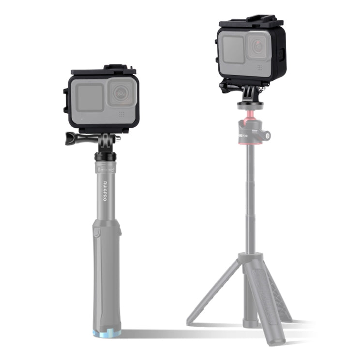 For GoPro HERO10 Black / HERO9 Black Plastic Frame Mount Protective Case with Base Buckle & Long Screw, Plastic Frame – Durable Build, Easy to Use