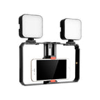 YELANGU PC201 YLG1801A Vlogging Live Broadcast LED Selfie Light Smartphone Video Rig Handle Stabilizer Plastic Bracket Kits, PC201 – Durable Build, Easy to Use PC201