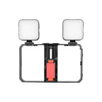 YELANGU PC201 YLG1801A Vlogging Live Broadcast LED Selfie Light Smartphone Video Rig Handle Stabilizer Plastic Bracket Kits, PC201 – Durable Build, Easy to Use
