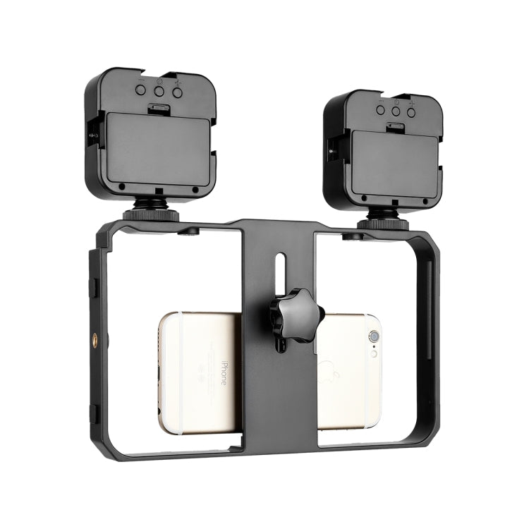 YELANGU PC201 YLG1801A Vlogging Live Broadcast LED Selfie Light Smartphone Video Rig Handle Stabilizer Plastic Bracket Kits, PC201 – Durable Build, Easy to Use