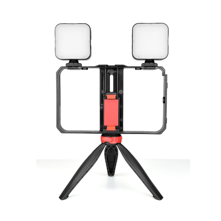 YELANGU PC203 YLG1801C Vlogging Live Broadcast LED Selfie Light Smartphone Video Rig Handle Stabilizer Plastic Bracket Tripod Kits, PC203 – Durable Build, Easy to Use