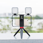 YELANGU PC203 YLG1801C Vlogging Live Broadcast LED Selfie Light Smartphone Video Rig Handle Stabilizer Plastic Bracket Tripod Kits, PC203 – Durable Build, Easy to Use