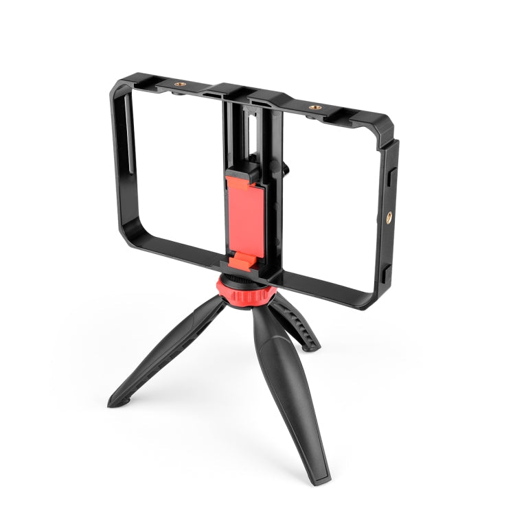 YELANGU PC203 YLG1801C Vlogging Live Broadcast LED Selfie Light Smartphone Video Rig Handle Stabilizer Plastic Bracket Tripod Kits, PC203 – Durable Build, Easy to Use