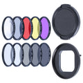 RUIGPRO for GoPro HERO10 Black / HERO9 Black Professional 52mm 52mm 10 in 1 UV+ND2+ND4+ND8+Star 8+ +CPL+Yellow/Red/Purple+10X Close-up Lens Filter with Filter Adapter Ring & Lens Cap Default Title