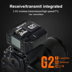 TRIOPO G2 Wireless Flash Trigger 2.4G Receiving / Transmitting Dual Purpose TTL High-speed Trigger for Nikon Camera, G2 For Nikon Camera