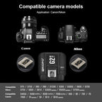 TRIOPO G2 Wireless Flash Trigger 2.4G Receiving / Transmitting Dual Purpose TTL High-speed Trigger for Nikon Camera, G2 For Nikon Camera