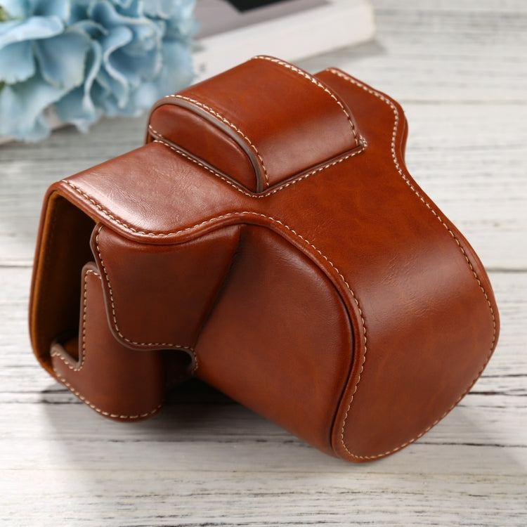 PU Leather Camera Full Body Case Bag with Strap for FUJIFILM X-T200 (15-45mm Lens), For FUJI X-T200
