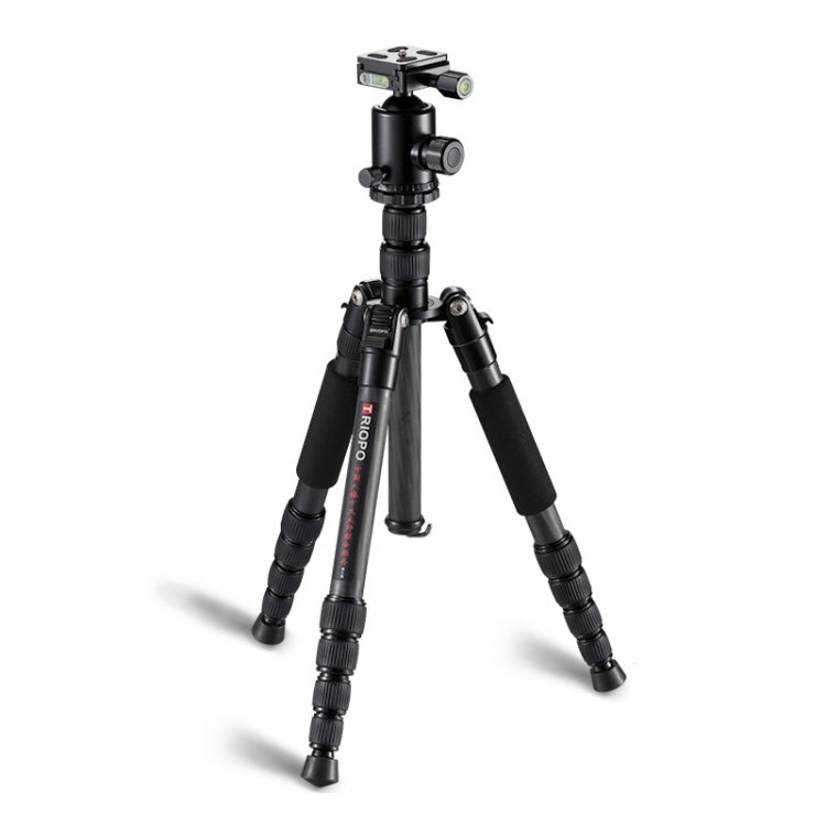 TRIOPO T259G+Q2 Adjustable Portable Carbon Fiber Tripod with Q-2 Ball Head for SLR Camera, T259G+Q2 – Durable Build, Easy to Use T259G+Q2