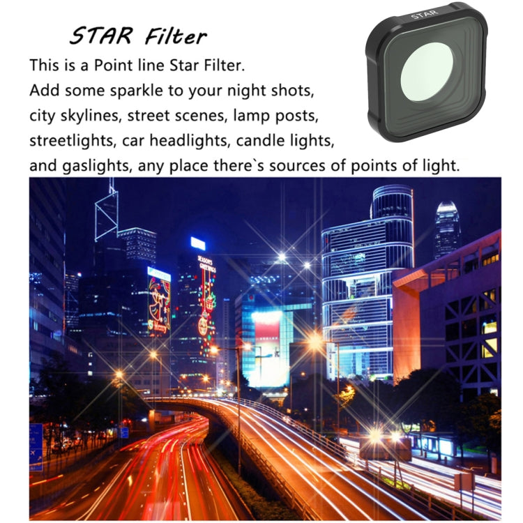JSR KB Series Star Effect Lens Filter for GoPro HERO13 Black /12 Black /11 Black /10 Black /9 Black, Star – Durable Build, Easy to Use