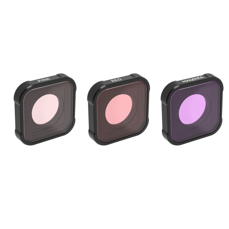 JSR KB Series Diving (Red Magenta Pink) Color Lens Filter for GoPro HERO13 Black /12 Black /11 Black /10 Black /9 Black, 3-in-1 Color Filter – Durable Build, Easy to Use