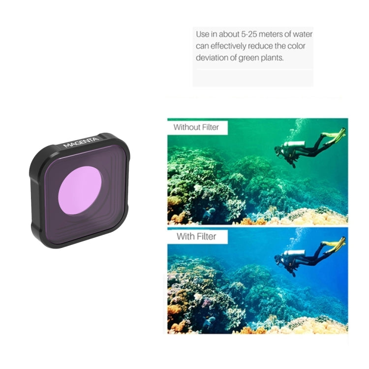 JSR KB Series Diving (Red Magenta Pink) Color Lens Filter for GoPro HERO13 Black /12 Black /11 Black /10 Black /9 Black, 3-in-1 Color Filter – Durable Build, Easy to Use