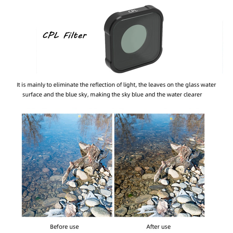 JSR KB Series CPL+ND8+ND16 Lens Filter for GoPro HERO13 Black /12 Black /11 Black /10 Black /9 Black, 3-in-1