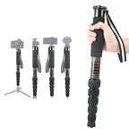 BEXIN P306C Portable Travel Outdoor DSLR Camera Carbon Fiber Monopod Holder, P306C P306C