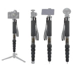 BEXIN P306C Portable Travel Outdoor DSLR Camera Carbon Fiber Monopod Holder, P306C