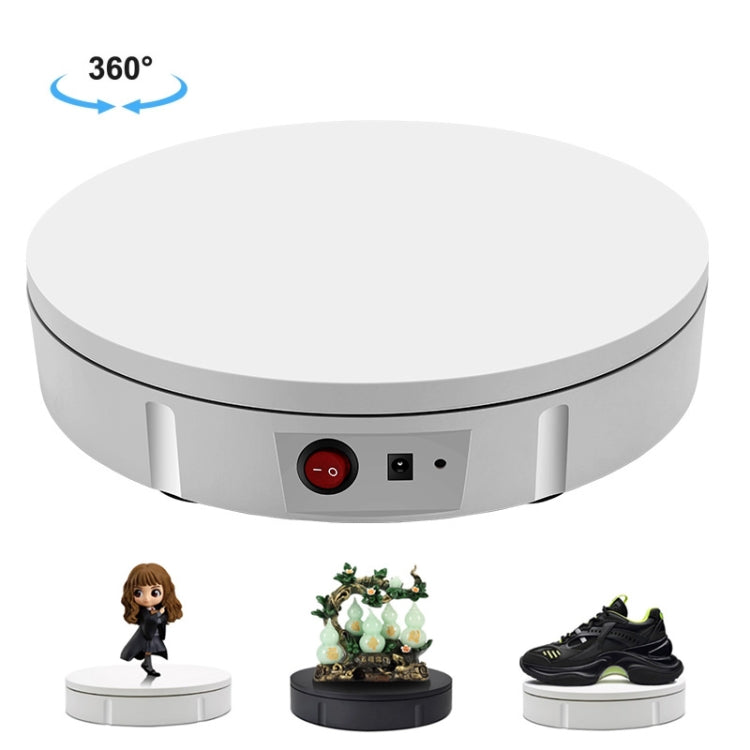 22cm Electric Rotating Display Stand Video Shooting Props Turntable, Load: 50kg, US Plug, 22cm, US Plug 22cm, US Plug White