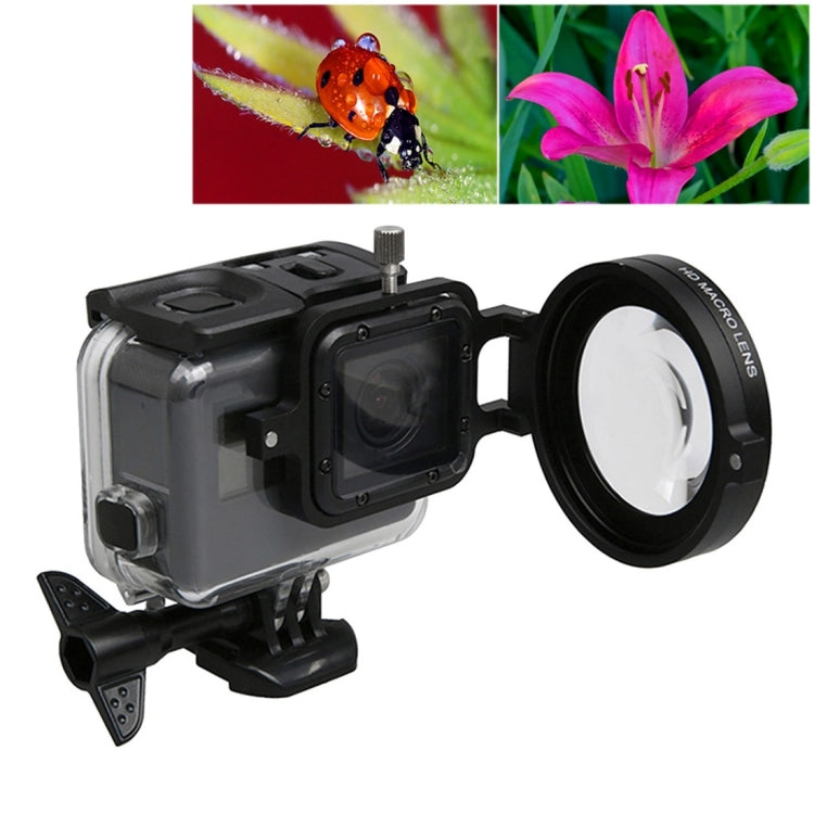 For GoPro HERO5 Sport Action Camera Professional 58mm 16X Macro Lens Close-up Filter with Lens Base & Adapter Ring & Lens Protective Cap & Anti-lost Hand Strap & Cleaning Cloth – Durable Build, Easy to Use