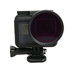 For GoPro HERO5 Sport Action Camera Proffesional 52mm Lens Filter(CPL + UV + ND8 + ND2 + Star 8 + Red + Yellow + FLD / Purple) & Waterproof Housing Case Adapter Ring, 10 in 1 – Waterproof