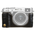 1/4 inch Thread PU Leather Camera Half Case Base for FUJIFILM X100V – Leather, For FUJIFILM X100V For FUJIFILM X100V Black