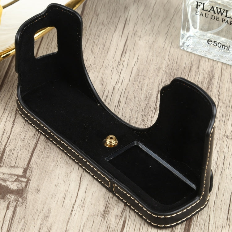 1/4 inch Thread PU Leather Camera Half Case Base for FUJIFILM X100V – Leather, For FUJIFILM X100V