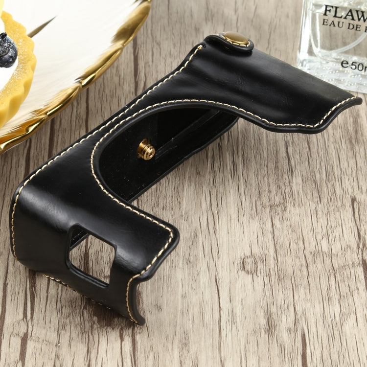 1/4 inch Thread PU Leather Camera Half Case Base for FUJIFILM X100V – Leather, For FUJIFILM X100V