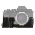 1/4 inch Thread PU Leather Camera Half Case Base for FUJIFILM X-S10, For FUJIFILM X-S10, Fr FUJIFILM X-S10 For FUJIFILM X-S10 Black