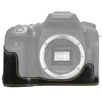 1/4 inch Thread PU Leather Camera Half Case Base for Canon EOS 90D, For Canon EOS 90D For Canon EOS 90D Black