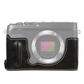 1/4 inch Thread PU Leather Camera Half Case Base for FUJIFILM XE4, For FUJIFILM XE4 For FUJIFILM XE4 Black