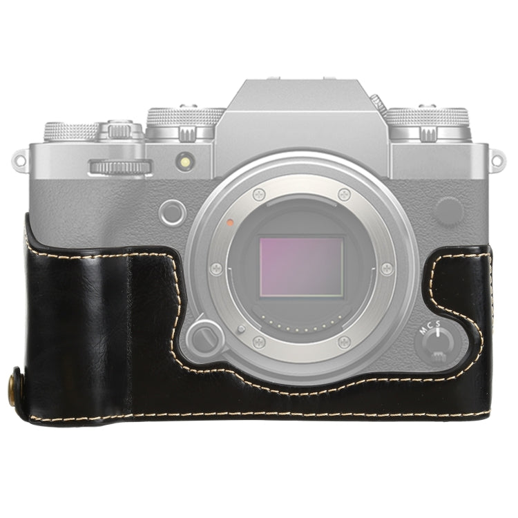 1/4 inch Thread PU Leather Camera Half Case Base for FUJIFILM X-T4, For FUJIFILM X-T4 For FUJIFILM X-T4 Black
