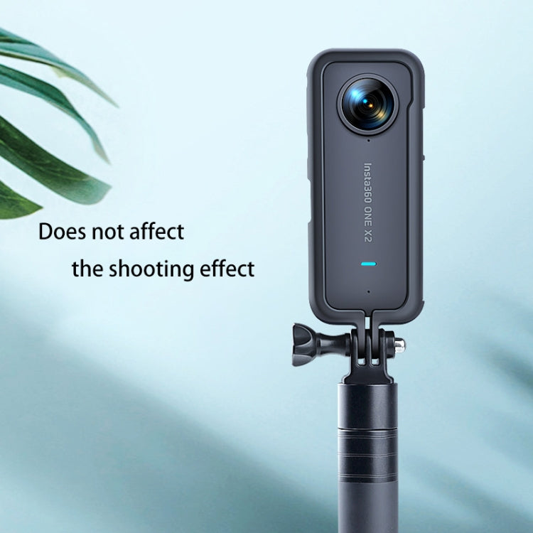 PC Plastic Protective Frame Mount Cage with Tripod Base Adapter for Insta360 One X2 – Durable Build, Easy to Use, For Insta360 One X2