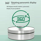 12cm 360 Degree Rotating Turntable Mirror Electric Display Stand Video Shooting Props Turntable, Load: 3kg, 12cm Mirror Sequins Gold, 12cm Mirror Sequins Silver