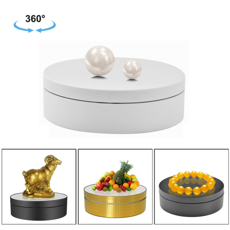 12cm 360 Degree Rotating Turntable Matte Electric Display Stand Video Shooting Props Turntable, Load: 3kg, 12cm Matte Black, 12cm Matte White – Durable Build, Easy to Use 12cm Matte White White