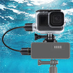 For GoPro HERO10 Black / HERO9 Black 30m Charging Waterproof Housing Case with Buckle Basic Mount & Screw – Waterproof, For GoPro HERO9 Black / Charging