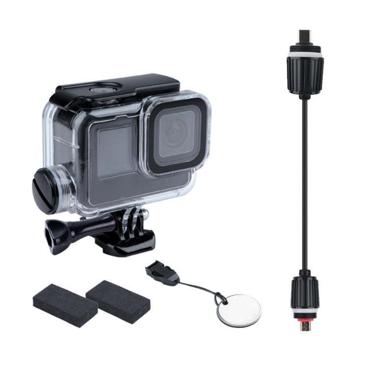 For GoPro HERO10 Black / HERO9 Black 30m Charging Waterproof Housing Case with Buckle Basic Mount & Screw – Waterproof, For GoPro HERO9 Black / Charging