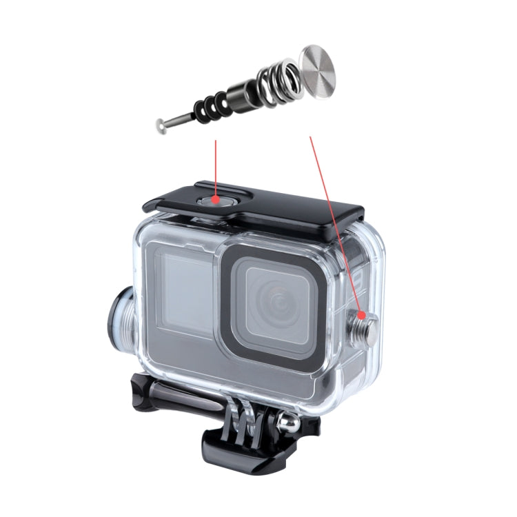 For GoPro HERO10 Black / HERO9 Black 30m Charging Waterproof Housing Case with Buckle Basic Mount & Screw – Waterproof, For GoPro HERO9 Black / Charging