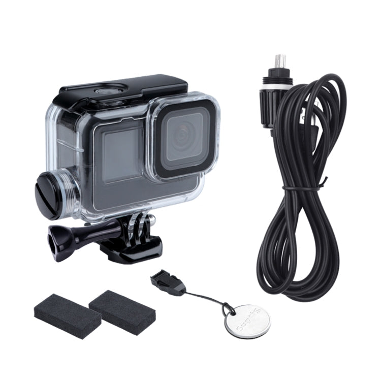 For GoPro HERO10 Black / HERO9 Black 30m Charging Waterproof Housing Case with Buckle Basic Mount & Screw – Waterproof, For GoPro HERO9 Black / Charging