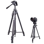 WeiFeng WT-3560 3-Section Folding Legs Live Broadcast Aluminum Alloy Tripod Mount, WT-3560