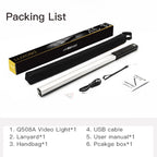 LUXCeO Q508A 8 Color Photo LED Stick Video Light Waterproof Handheld LED Fill Light Flash Lighting Lamp with Remote Control, Q508A