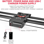 YELANGU L80TC 80cm Electrical Slide Rail Track with 2.4GHz Remote Control for SLR Cameras / Video Cameras, L80TC 80cm