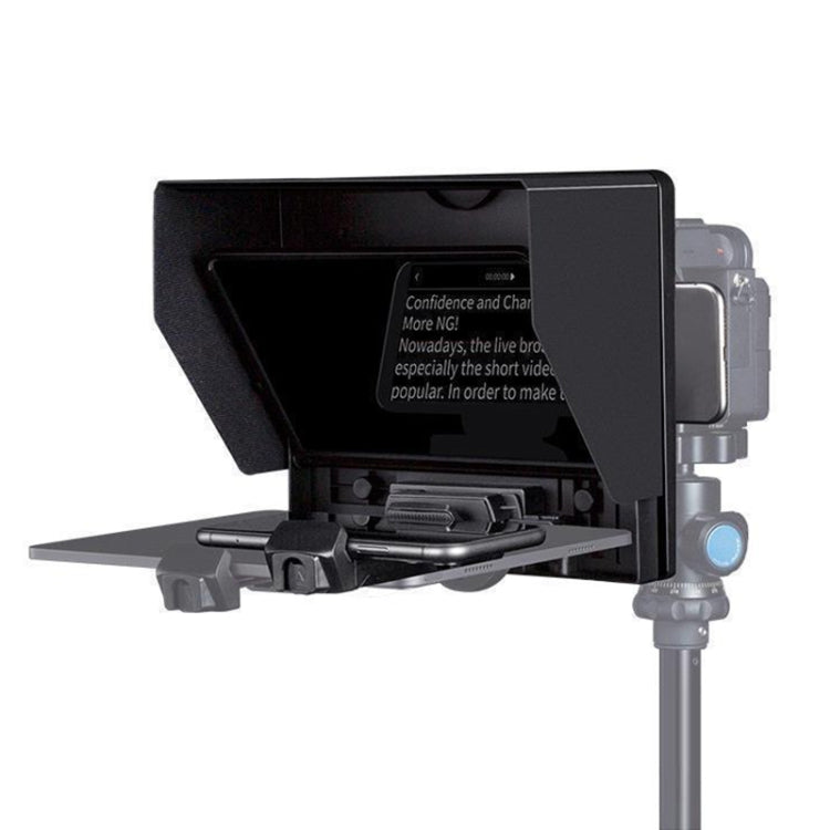 FEELWORLD TP10 Portable 10-inch Folding Teleprompter with Remote Control Lens Adapter Ring For Below 10 inches Smartphone / Tablet, TP10 TP10