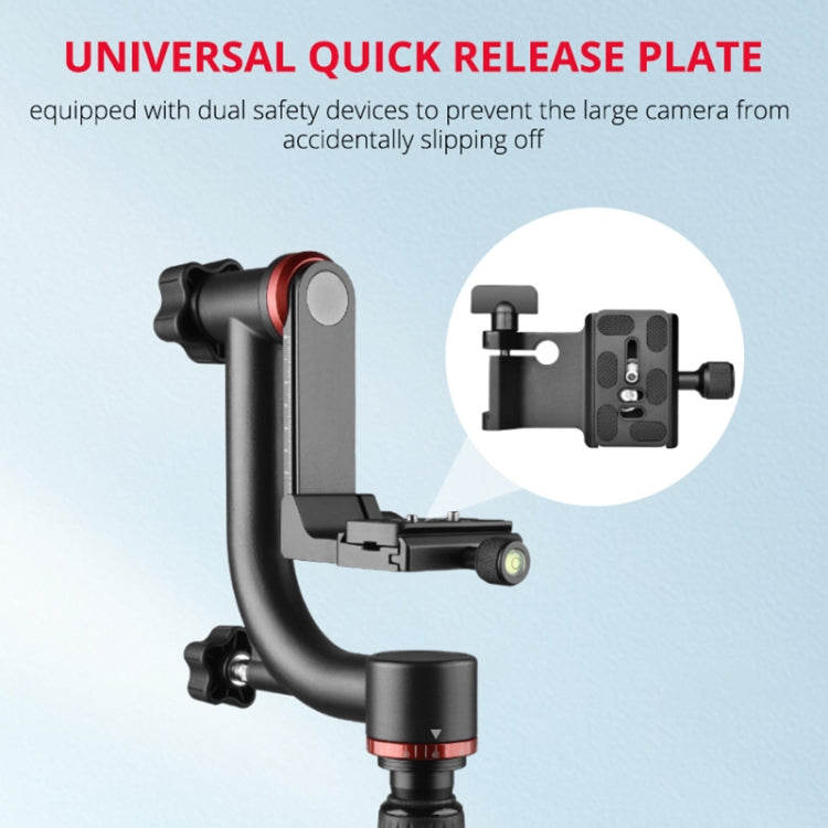 YELANGU A201 360 Degree Horizontal Gimbal Tripod Head for DV and SLR Cameras, A201