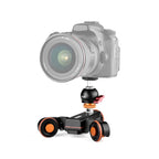 YELANGU L4X-BC Camera Wheel Dolly II Electric Track Slider 3-Wheel Video Pulley Rolling Dolly Car with Ballhead, Load: 3kg, L4X-BC – Durable Build, Easy to Use L4X-BC
