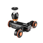 YELANGU L4X-BC Camera Wheel Dolly II Electric Track Slider 3-Wheel Video Pulley Rolling Dolly Car with Ballhead, Load: 3kg, L4X-BC – Durable Build, Easy to Use