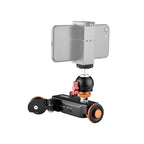 YELANGU L4X-BC Camera Wheel Dolly II Electric Track Slider 3-Wheel Video Pulley Rolling Dolly Car with Ballhead, Load: 3kg, L4X-BC – Durable Build, Easy to Use