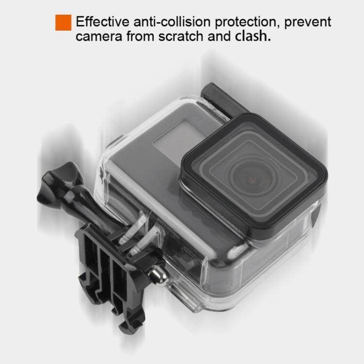 45m Waterproof Housing Protective Case + Touch Screen Back Cover for GoPro NEW HERO /HERO6 /5, with Buckle Basic Mount & Screw, No Need to Remove Lens, Touch Screen (Transparent) – Waterproof