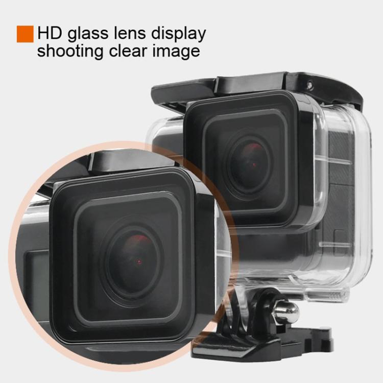 45m Waterproof Housing Protective Case + Touch Screen Back Cover for GoPro NEW HERO /HERO6 /5, with Buckle Basic Mount & Screw, No Need to Remove Lens, Touch Screen (Transparent) – Waterproof