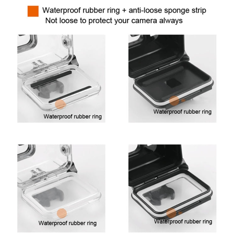 45m Waterproof Housing Protective Case + Touch Screen Back Cover for GoPro NEW HERO /HERO6 /5, with Buckle Basic Mount & Screw, No Need to Remove Lens, Touch Screen (Transparent) – Waterproof