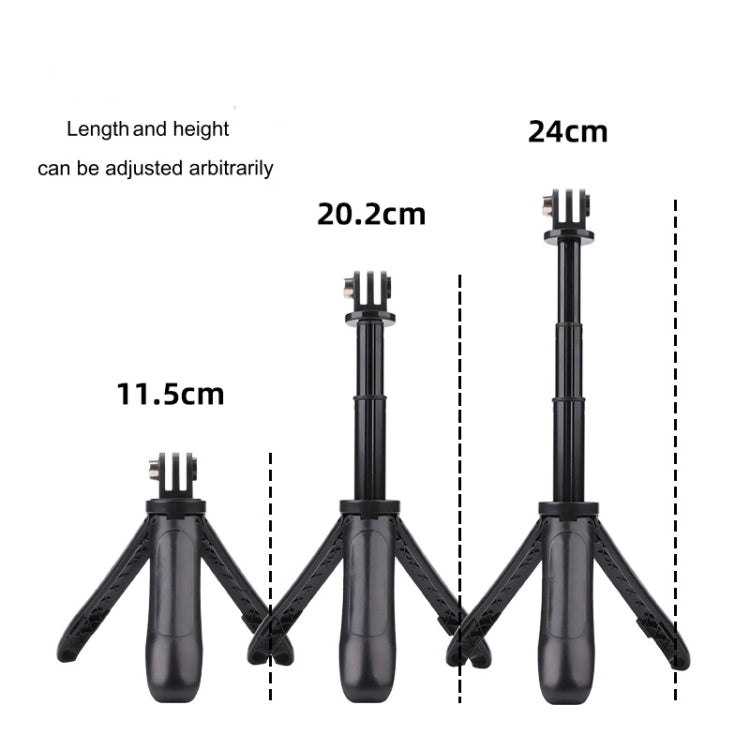 Multi-functional Foldable Tripod Holder Selfie Monopod Stick for GoPro, Insta360, DJI and Other Action Cameras, Length: 12-23cm, Length: 12-23cm (Red), Length: 12-23cm (Blue) – Aluminum Alloy, Non-slip