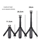 Multi-functional Foldable Tripod Holder Selfie Monopod Stick for GoPro, Insta360, DJI and Other Action Cameras, Length: 12-23cm, Length: 12-23cm (Red), Length: 12-23cm (Blue) – Aluminum Alloy, Non-slip