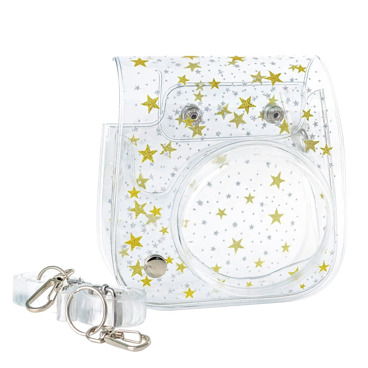 Stars Crystal PVC Hard Case Camera Bag with Shoulder Strap for FUJIFILM Instax Mini 11, Transparent – Durable Build, Easy to Use
